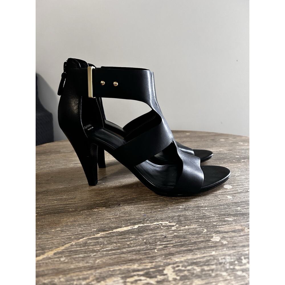 Cole Haan Grand OS Black Leather Moama T-Strap Heels Women’s Size 8B - Picture 2 of 10